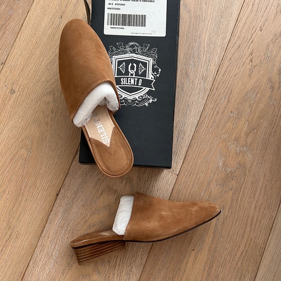 Anthropologie slip on sandal mule size 38, size 8 brand new suede winter shoe - Picture 1 of 4